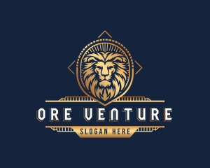 Lion Shield Crest logo design