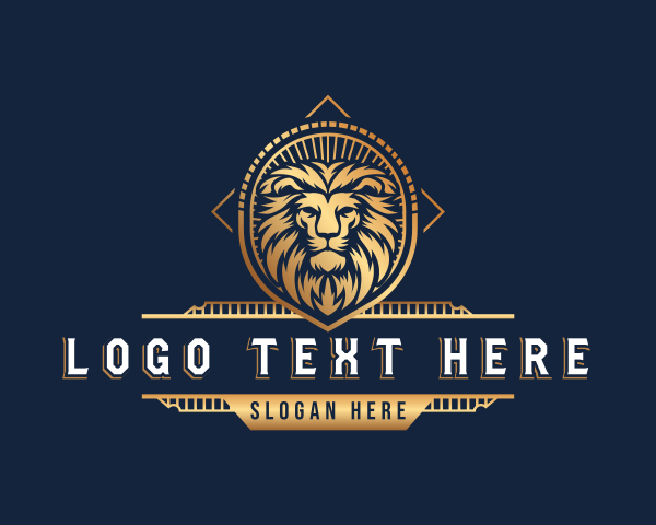 Lion Shield Crest logo