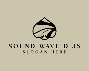 Spade Wave Poker logo design