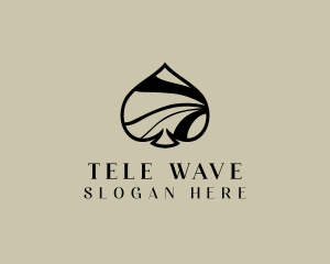 Spade Wave Poker logo design