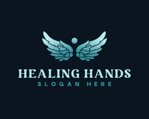 Angel Wings Healing logo design