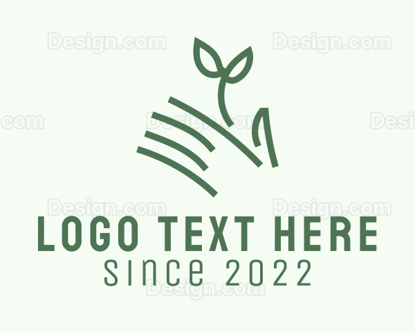 Hand Seedling Gardening Logo