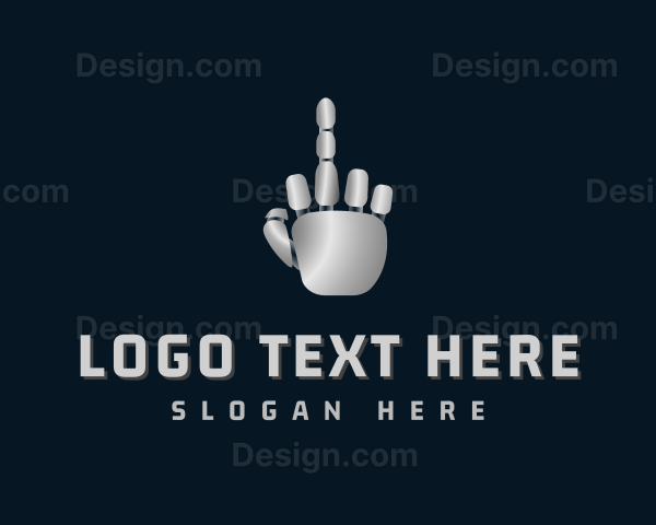 Robotic Cyborg Finger Logo