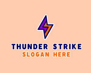 Lightning Thunder Bolt logo design