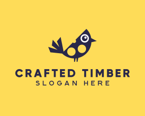 Cute Bird Nestling logo design