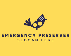 Cute Bird Nestling logo design