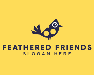 Cute Bird Nestling logo