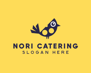 Cute Bird Nestling logo design