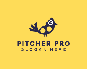 Cute Bird Nestling logo design