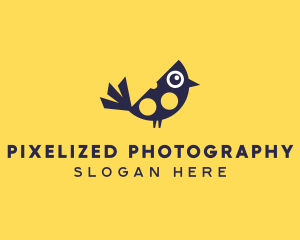 Cute Bird Nestling logo design