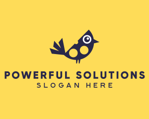 Cute Bird Nestling logo design