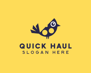 Cute Bird Nestling logo design