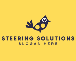 Cute Bird Nestling logo design