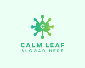 Leaf Virus Infection logo design