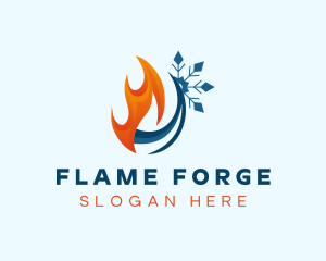 Cold Snow Flame logo design