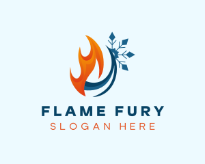 Cold Snow Flame logo design