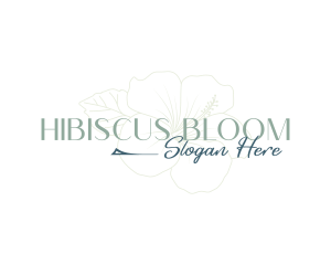 Hibiscus Flower Wordmark logo