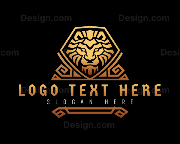 Royal Aztec Lion Logo