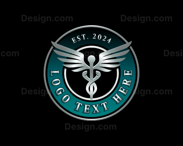 Healthcare Wings Caduceus Logo