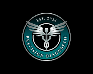 Healthcare Wings Caduceus logo design