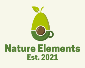 Natural Avocado Drink  logo design