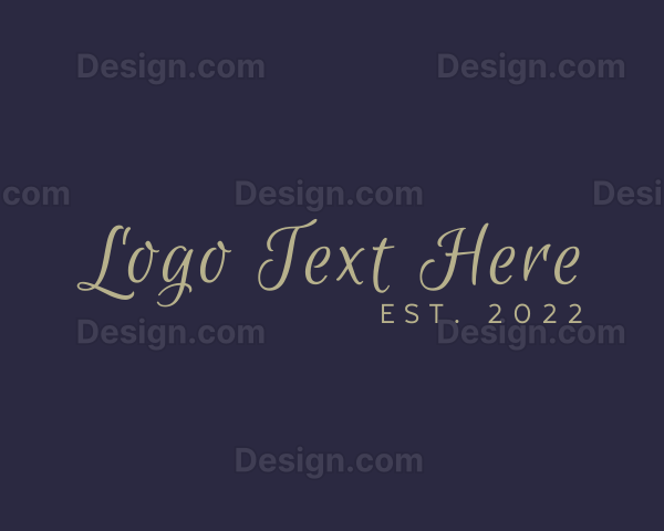 Luxurious Script Lifestyle Logo