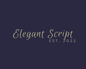 Luxurious Script Lifestyle logo design