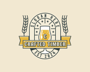 Hipster Beer Pub logo design