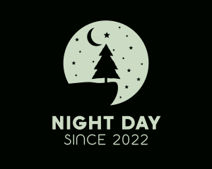 Christmas Night Moon logo design