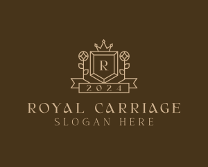 Flower Royal Shield logo design