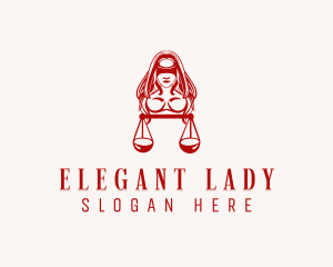 Lady Justice Scale logo design