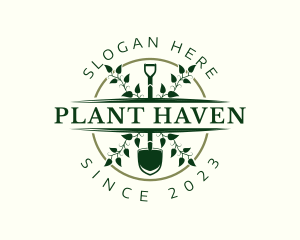 Plant Gardening Shovel logo design