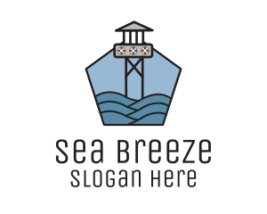 Lifeguard Tower Sea logo design