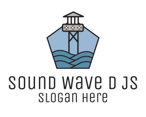 Lifeguard Tower Sea logo design