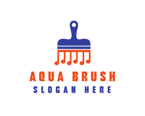 Music Paint Brush logo design