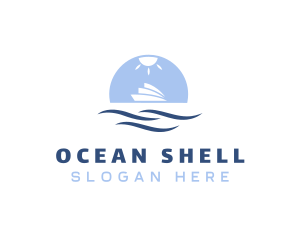 Ocean Cruise Travel logo design