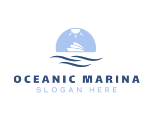 Ocean Cruise Travel logo design