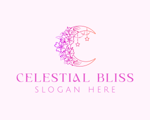 Celestial Flower Moon logo design