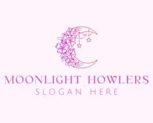 Celestial Flower Moon logo design