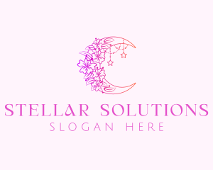 Celestial Flower Moon logo design