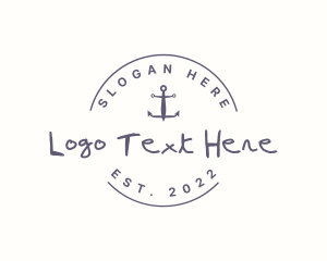 Navy HipsterAnchor Badge logo