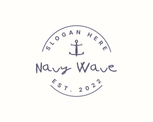 Navy HipsterAnchor Badge logo