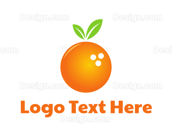 Orange Bowling Ball Logo