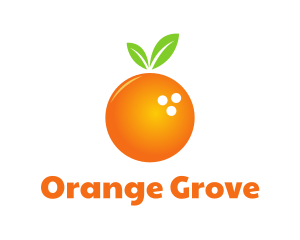 Orange Bowling Ball logo design