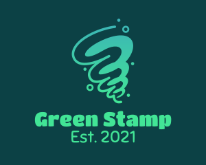 Green Graffiti Hurricane logo design