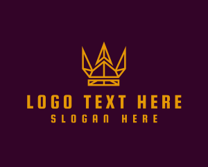 Geometric Golden Crown logo