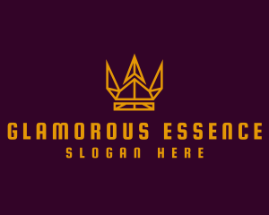 Geometric Golden Crown logo