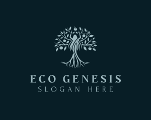 Eco Beauty Woman logo design