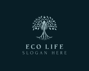 Eco Beauty Woman logo design