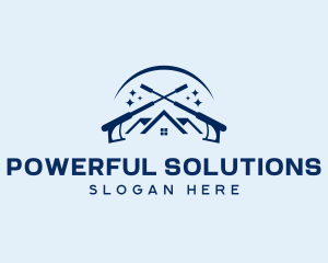 Pressure Washer Home Cleaning logo design